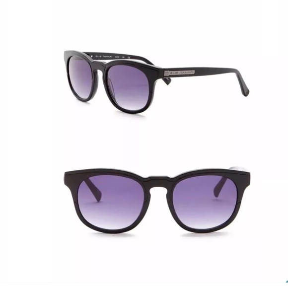 Elie Tahari Accessories - Elie TAHARI Rounded Sun Glasses Black New